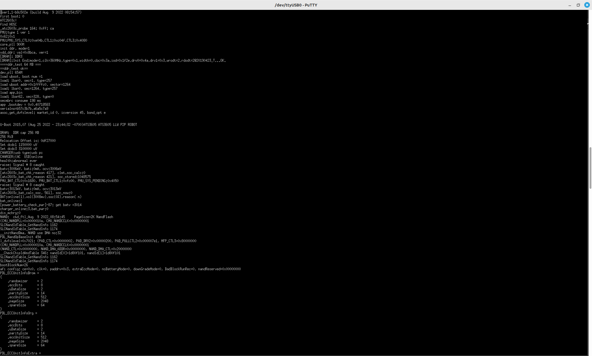 U-Boot logs